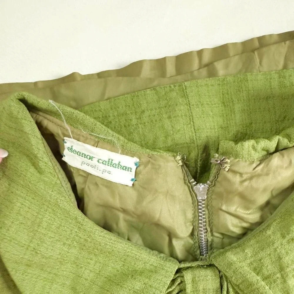 60s green bow dress and jacket  RARE 1960s‎ green dress Eleanor Callahan